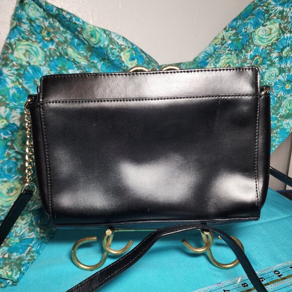 Kate Spade Montford Park Angelica Bow Crossbody Black Smooth Leather Handbag - Picture 3 of 8